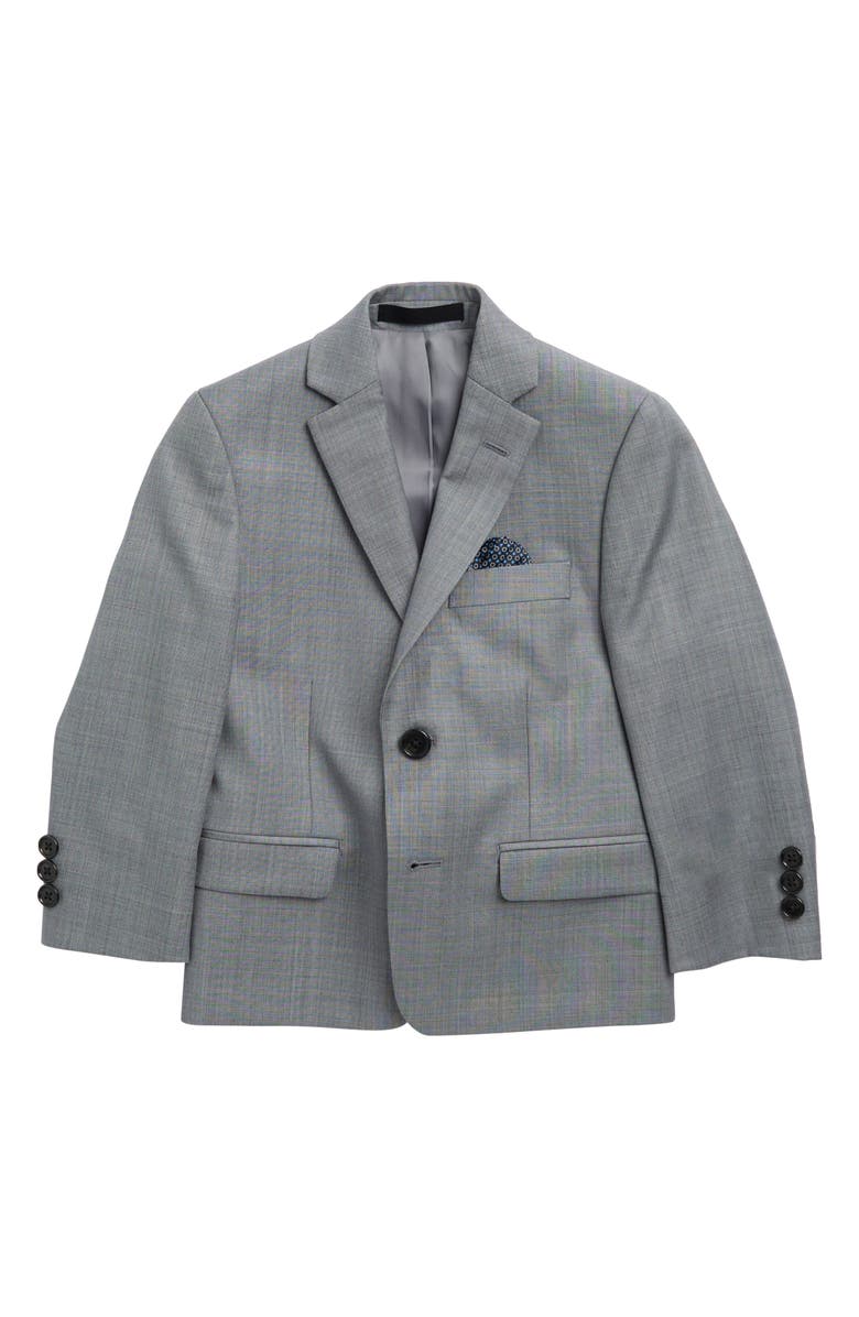 Ralph Lauren Kids' Sharkskin Wool Blend Blazer, Main, color,