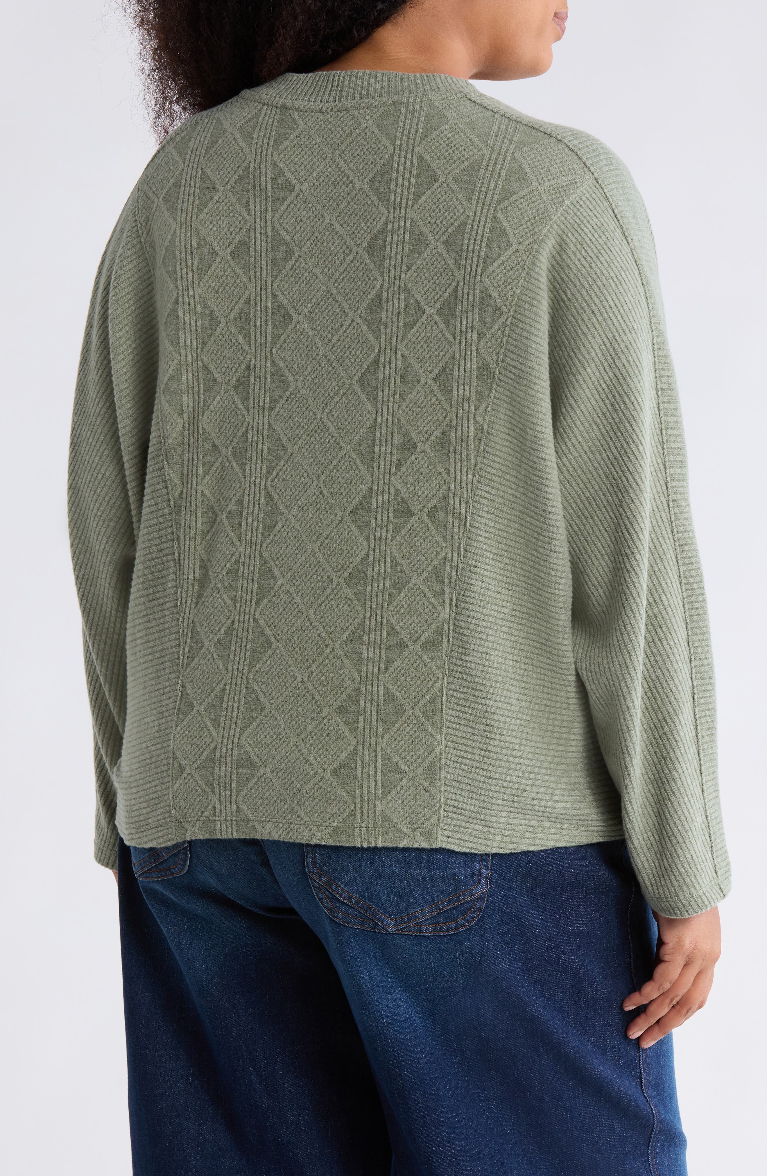 Textured Dolman Sleeve Sweater - image 2