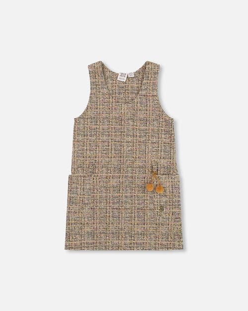 Deux Par Deux Tweed Jumper In Brown