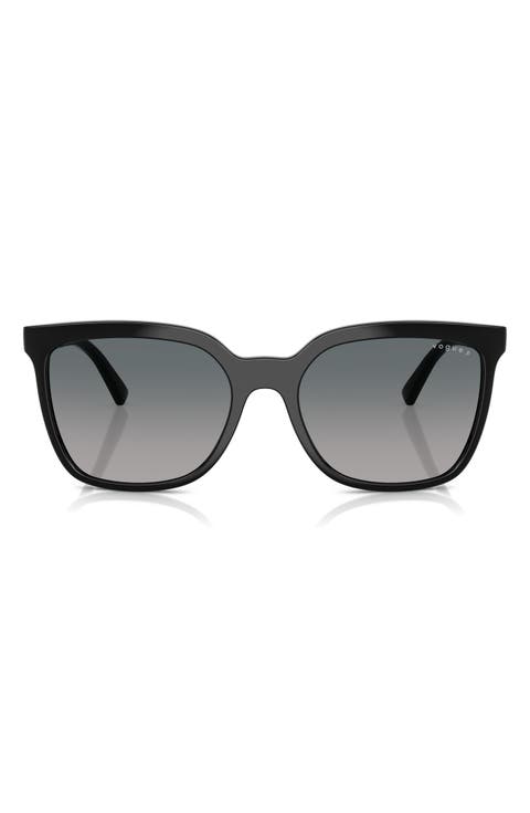 56mm Polarized Gradient Square Sunglasses