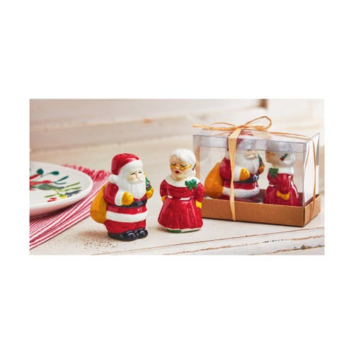 Tag Kissing Claus Salt And Pepper Shaker Set Christmas Decor In Multi