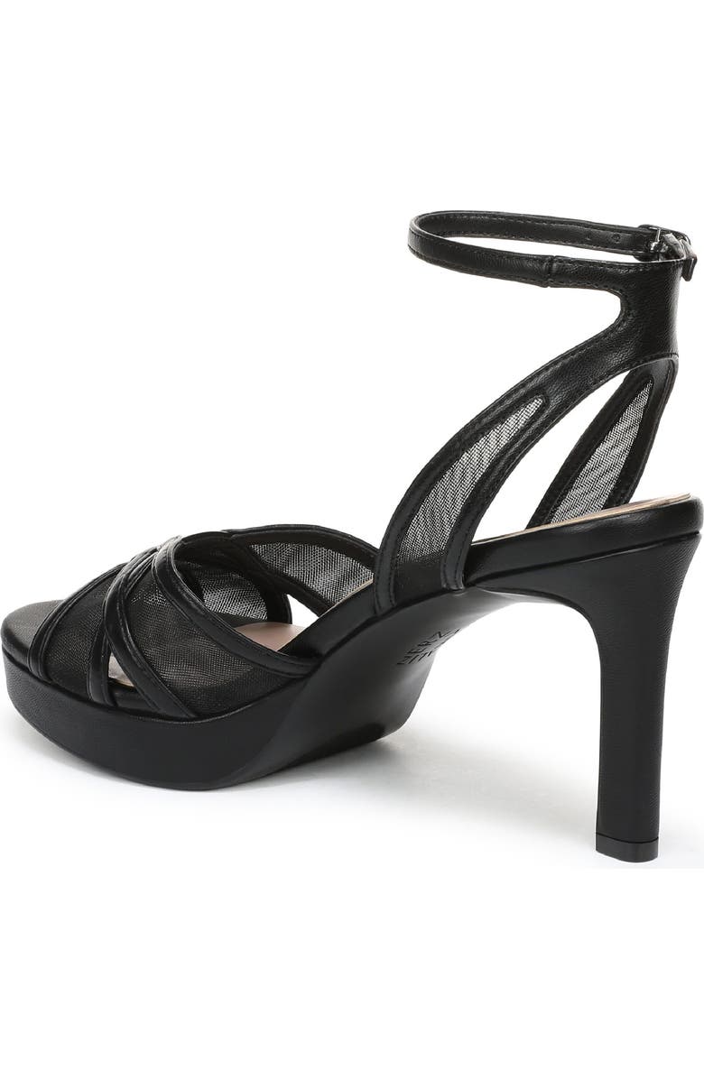 Naturalizer Adara Platform Sandal, Alternate, color, Black Mesh Faux Leather