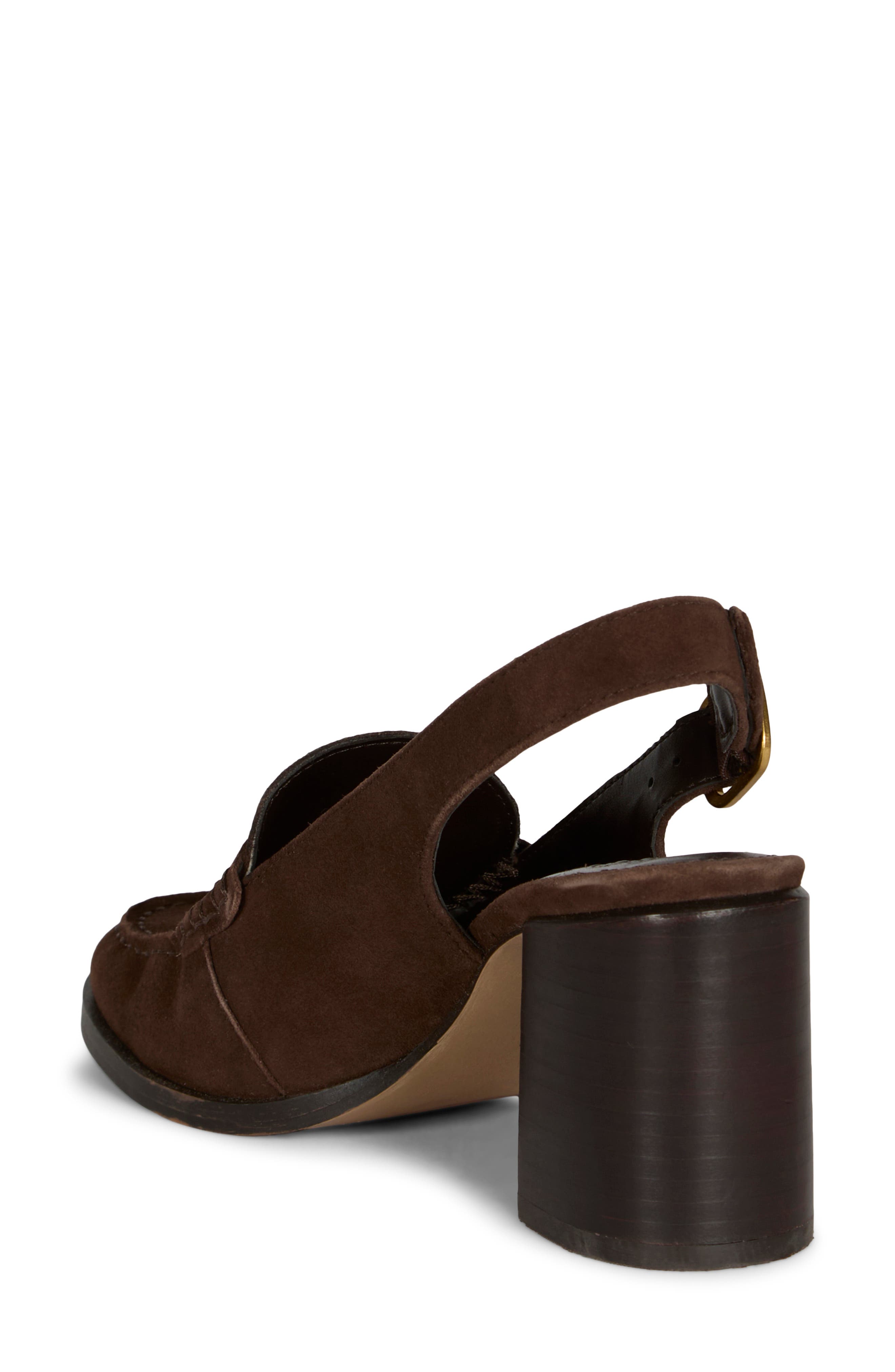 Grinie Slingback Penny Loafer Pump, Alternate, color, BROWNIE