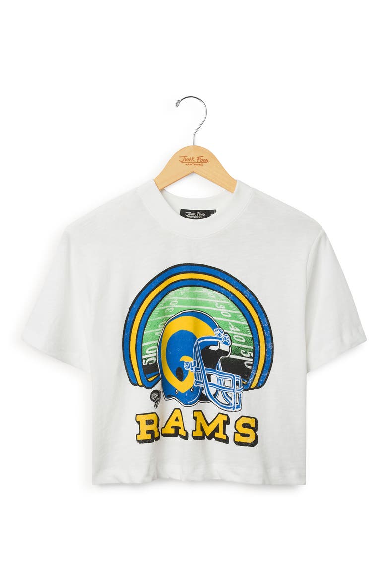 Rams Graphic Cropped T-Shirt, Main, color, VINTAGE WHITE