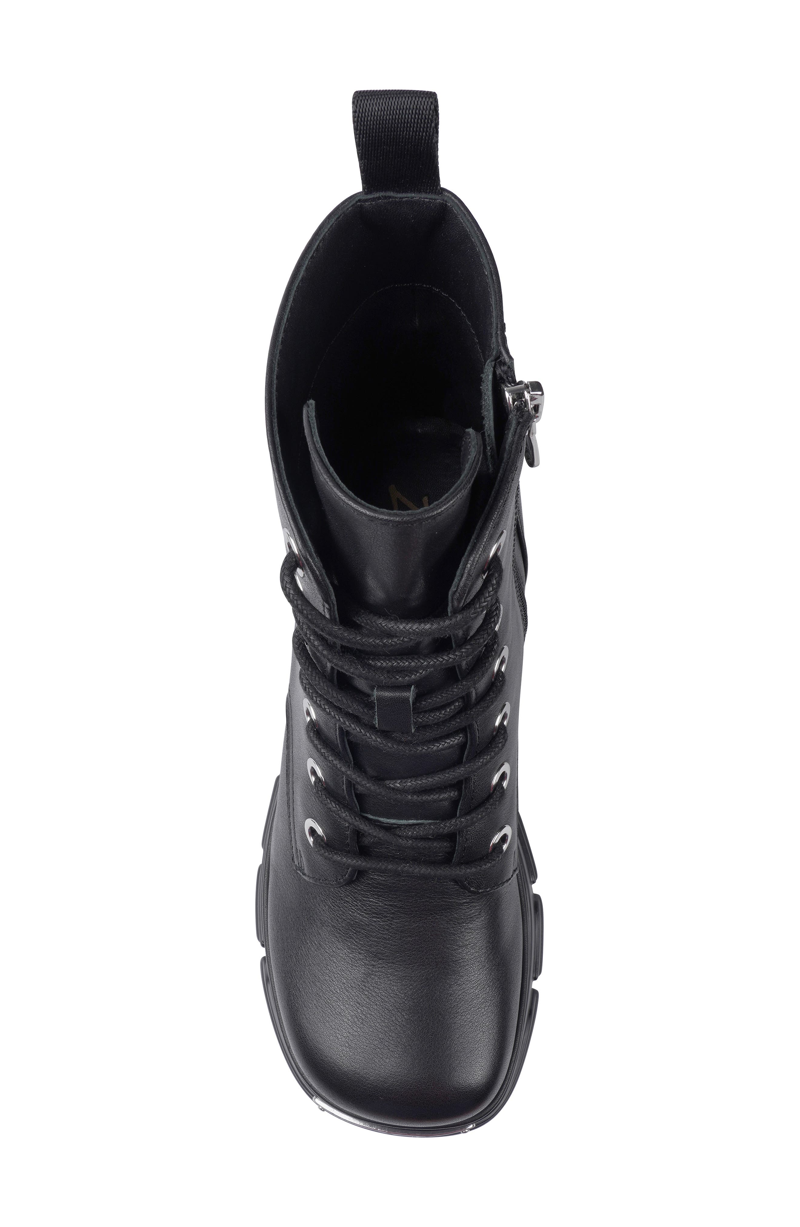 ZIGI Cataleya Platform Combat Boot, Alternate, color, Black Leather