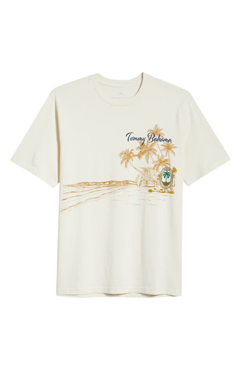 Tommy Bahama Golden Shores Cotton Graphic T-Shirt, Main, color, Vanilla Ice
