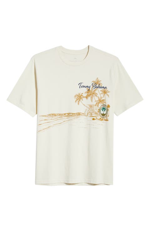 Golden Shores Cotton Graphic T-Shirt