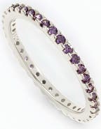 Mint & Lily February Birthstone Eternity Stacking Ring