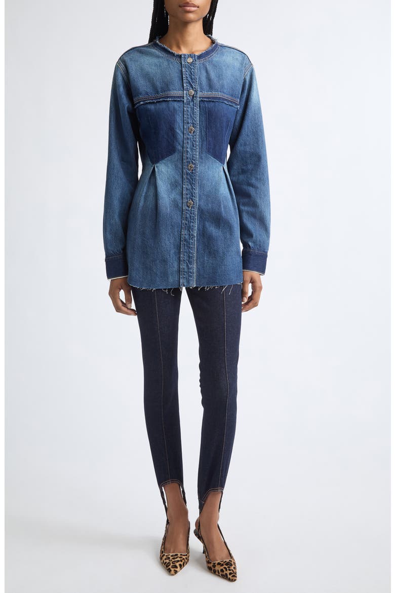 Weslia Denim Shacket, Alternate, color, CITY LIGHTS