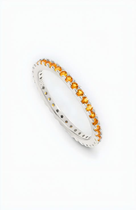 November Birthstone Eternity Stacking Ring
