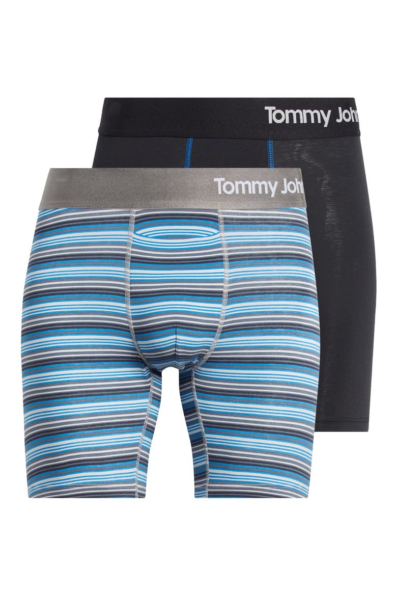 2-Pack Cool Cotton 6-Inch Boxer Briefs, Main, color, MICRO CHIP STRIPE/ BLACK
