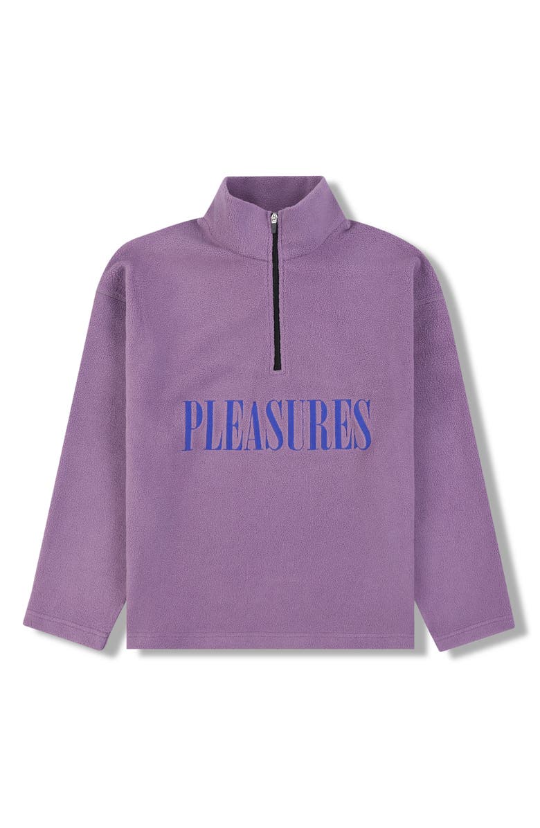 PLEASURES Onyx Oversize Half Zip Fleece Pullover, Alternate, color, Lilac