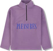 PLEASURES Onyx Oversize Half Zip Fleece Pullover
