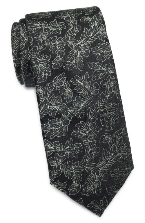Nordstrom Richin Botanical Silk Tie In Black