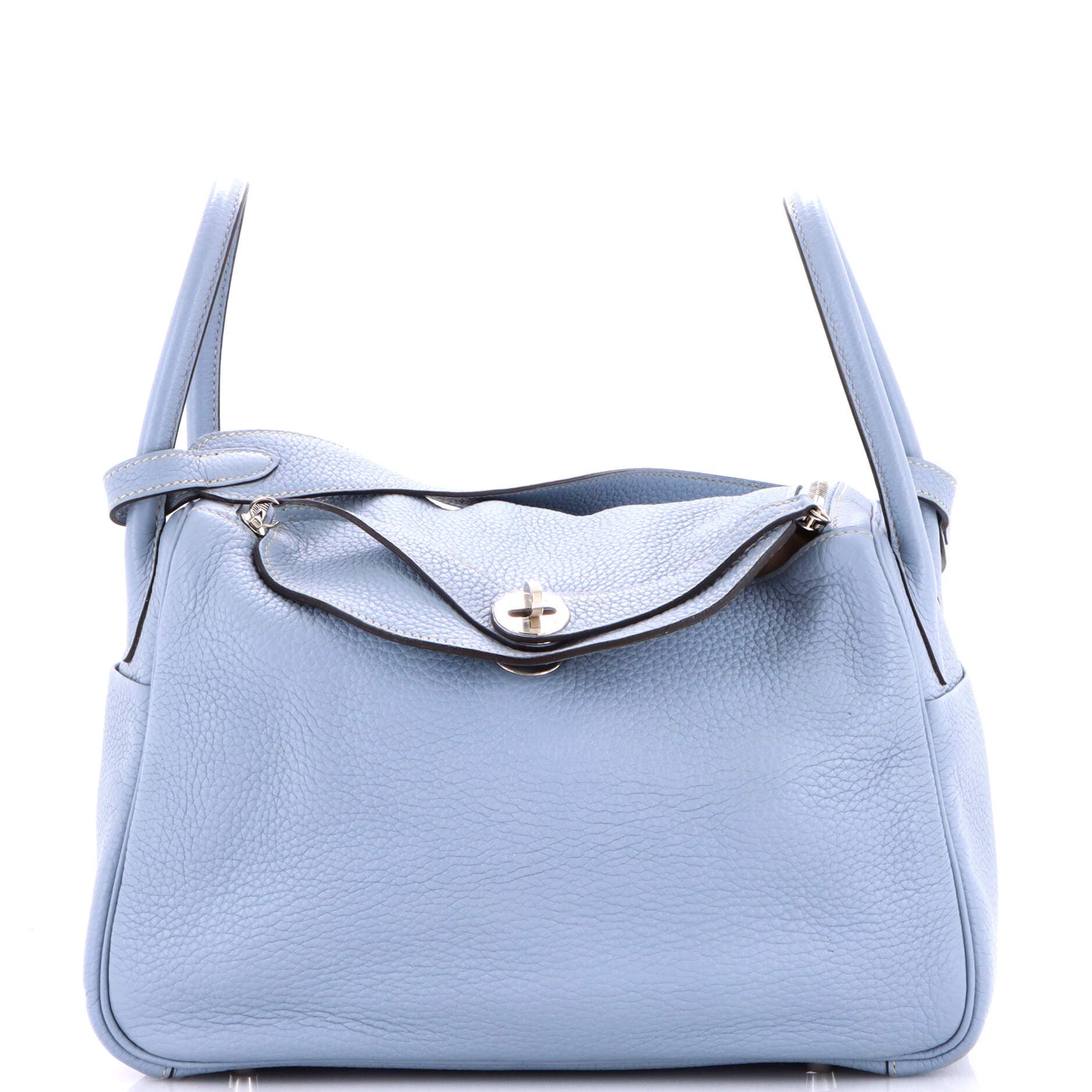 Pre-Owned Hermes Lindy Bag Clemence 30, Main, color, Bleu Lin