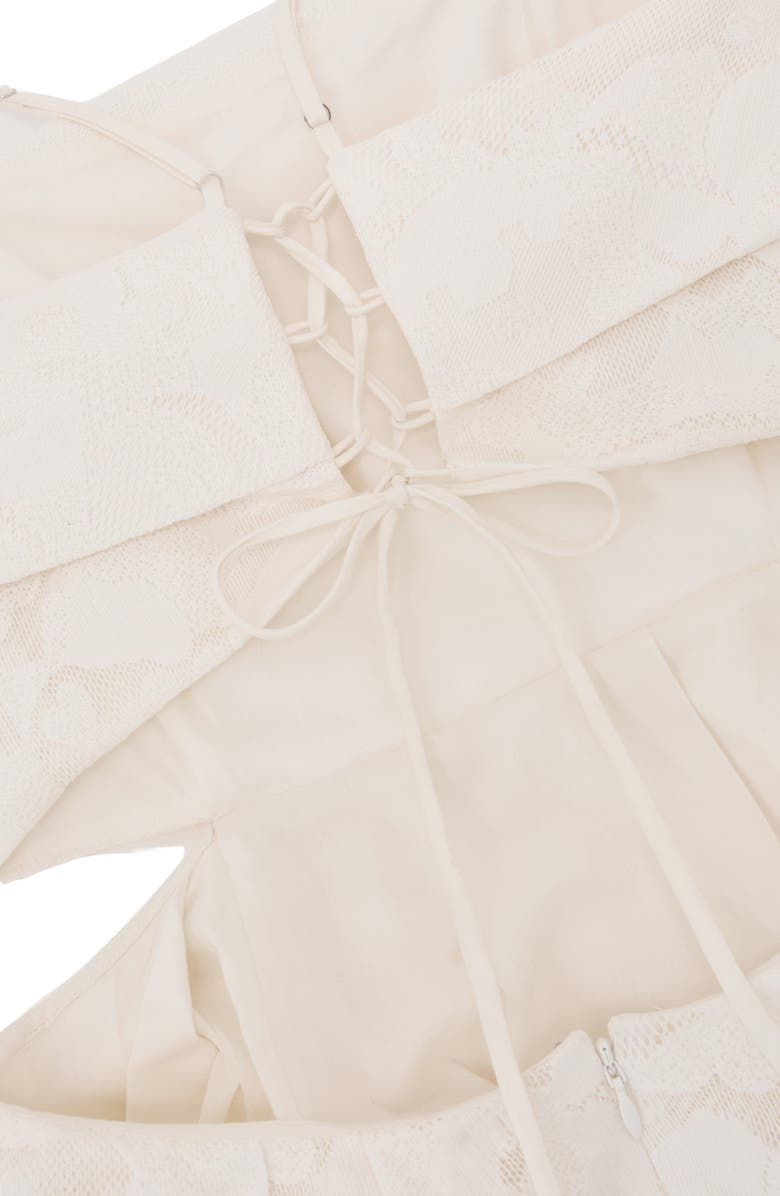 Reiss Sian Lace Cutout Maxi Dress, Alternate, color, Cream