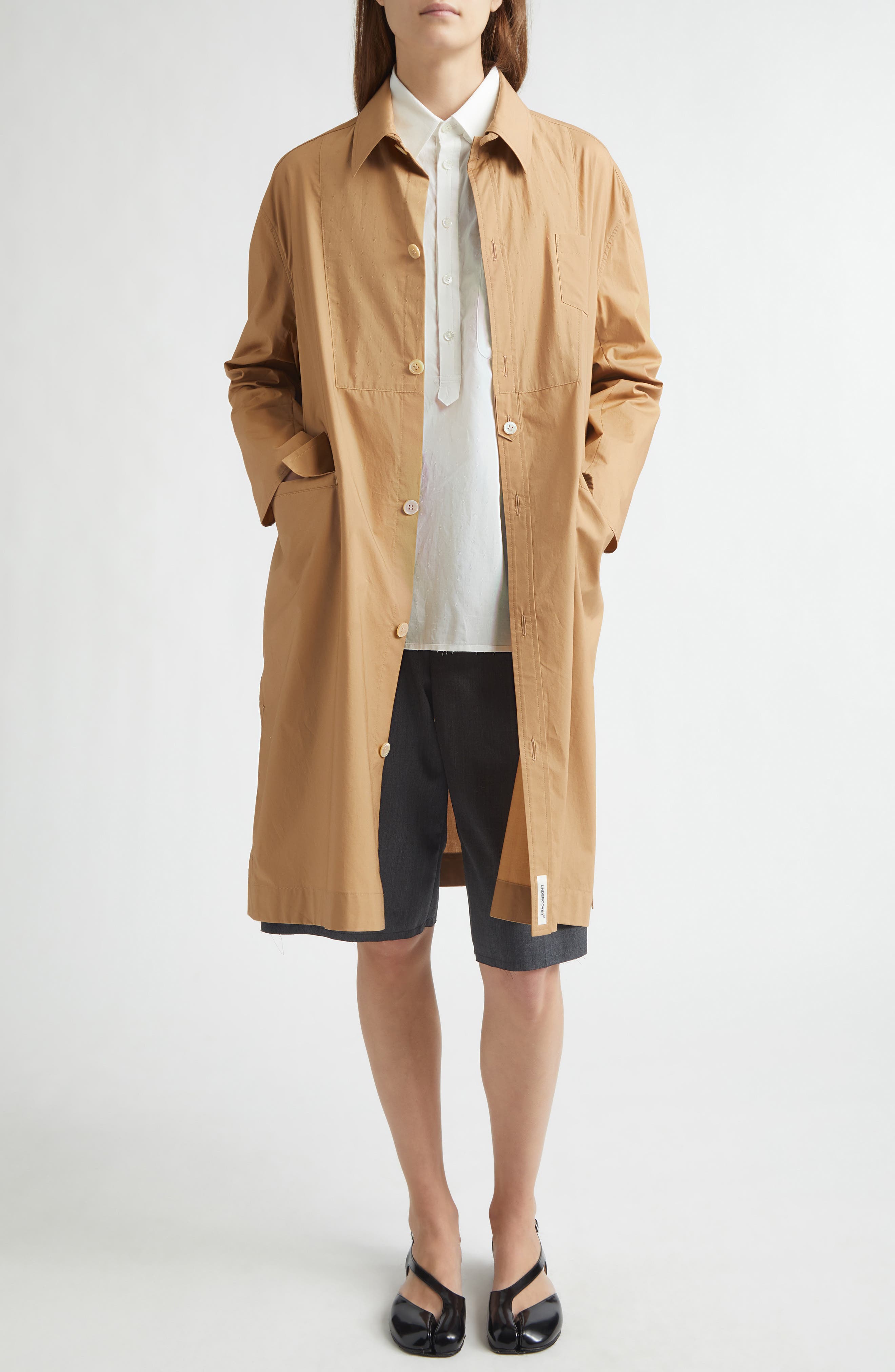 Textured Bib Cotton Coat - image 2