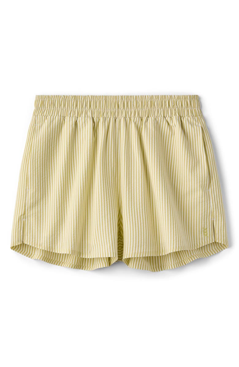 Rhone Saltair Pleated Shorts, Main, color, Citron Seersucker