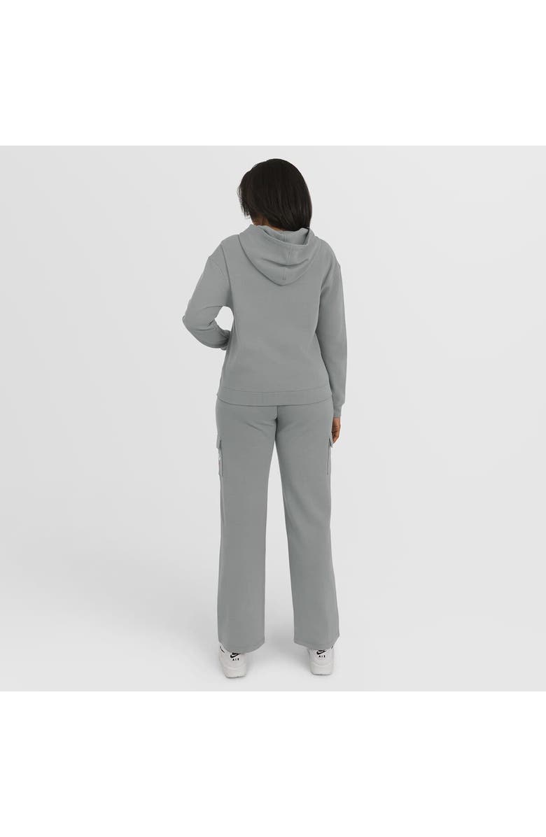 WEAR by Erin Andrews Women
s WEAR by Erin Andrews Gray Miami Dolphins Waffle-Knit Long Sleeve Hooded Shirt 
Pants Lounge Set, Alternate, color, Gray