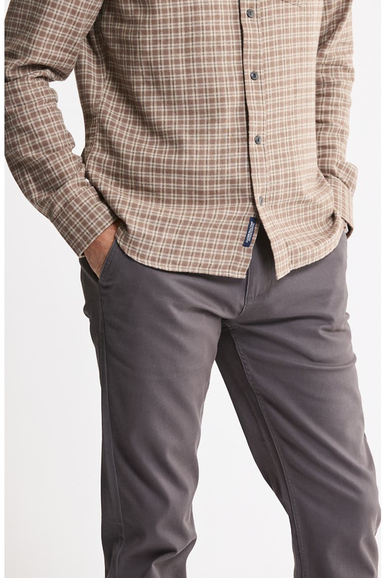 Manor Long Sleeve Twill Button-Up Flannel Shirt, Alternate, color, BROWN