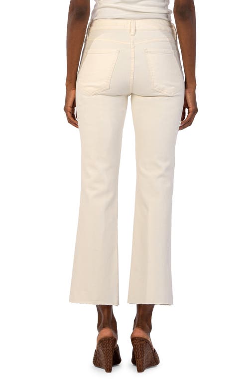 Kut From The Kloth Kelsey High Rise Ankle Flare Jeans In Ecru In White