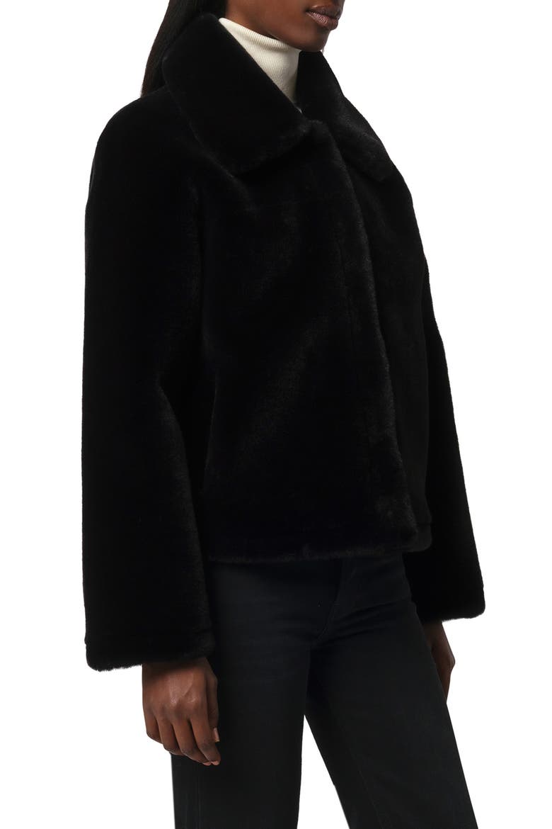 Elis Pluche™ Faux Fur Coat, Alternate, color, NOIR