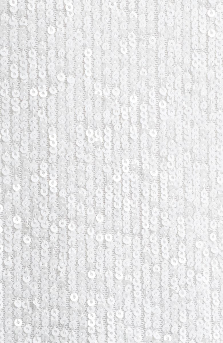 Anne Klein Sequin Double Scoop Neck Mesh Tank, Alternate, color,