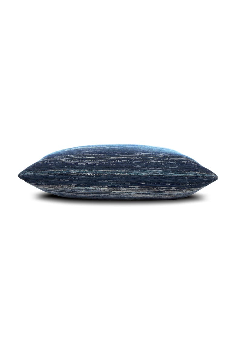 Textured Indoor & Outdoor Woven Accent Pillow, Alternate, color, Indigo