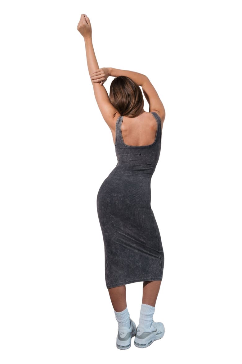 Cloud II Rib Basic Midi Dress, Alternate, color, Iron Washed