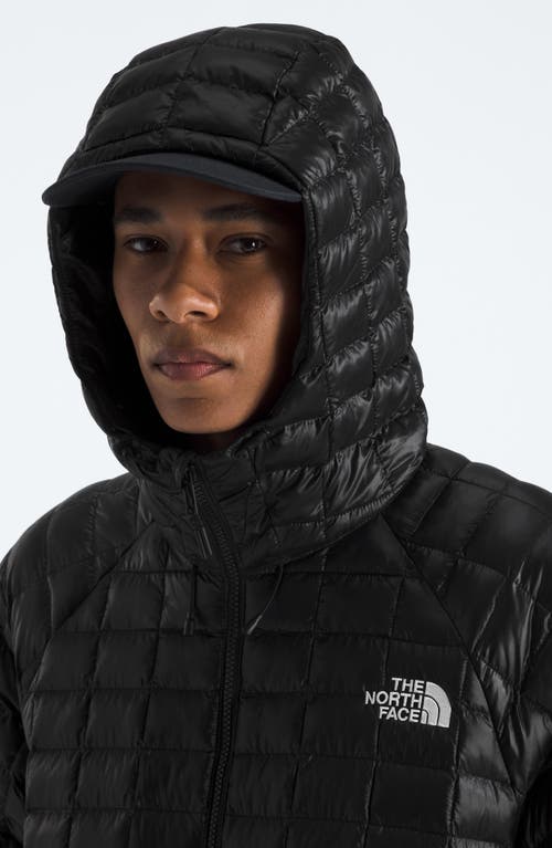 The North Face Thermoball Quilted Hooded Jacket In Black