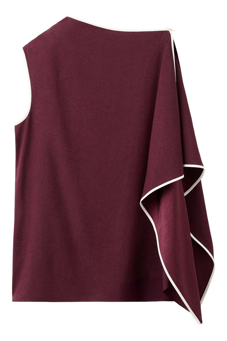 Ruffle Asymmetric Top, Alternate, color, ECRU