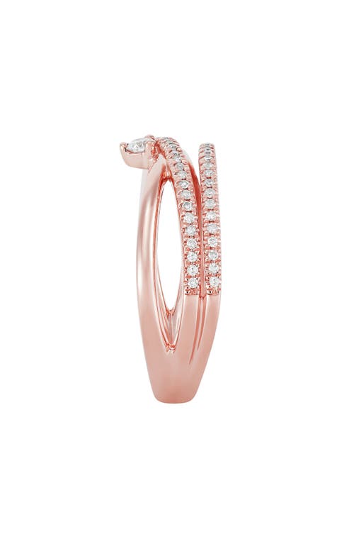 Frankie & Zoe Diamond Crisscross Ring In Gold