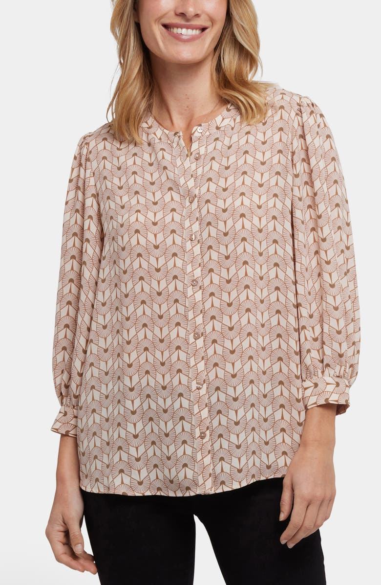 NYDJ Bonnie Button-Up Top, Main, color, Gare De Lyon