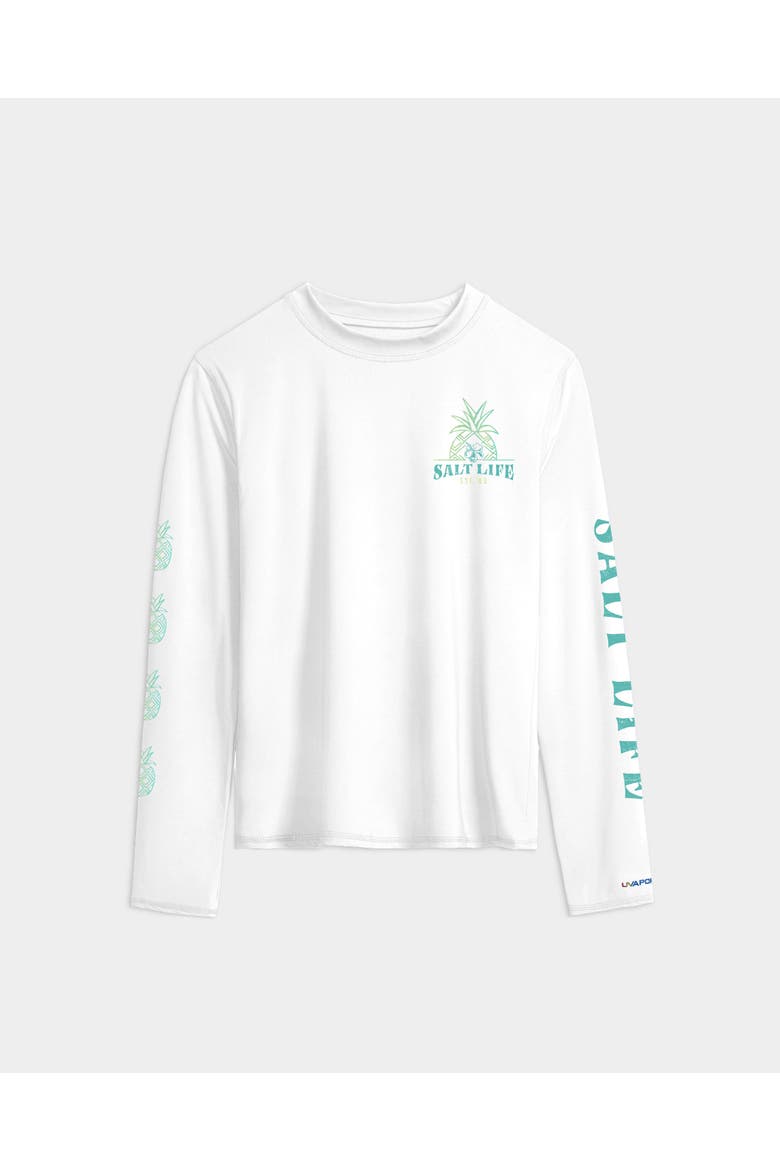 Pineapple Paradise Performance Long Sleeve Tee, Main, color, White