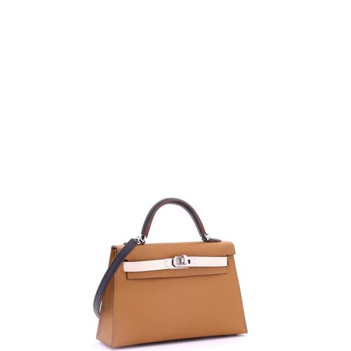 Pre-owned Hermes  Hermes Kelly Mini Ii Bag Tricolor Epsom With Palladium Hardware 20