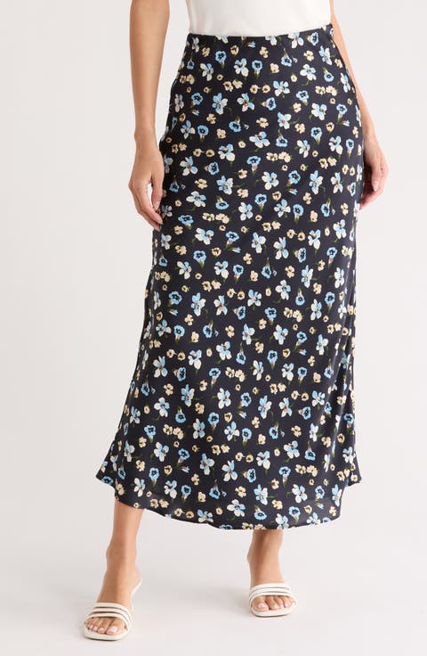 Floral Print Maxi Skirt