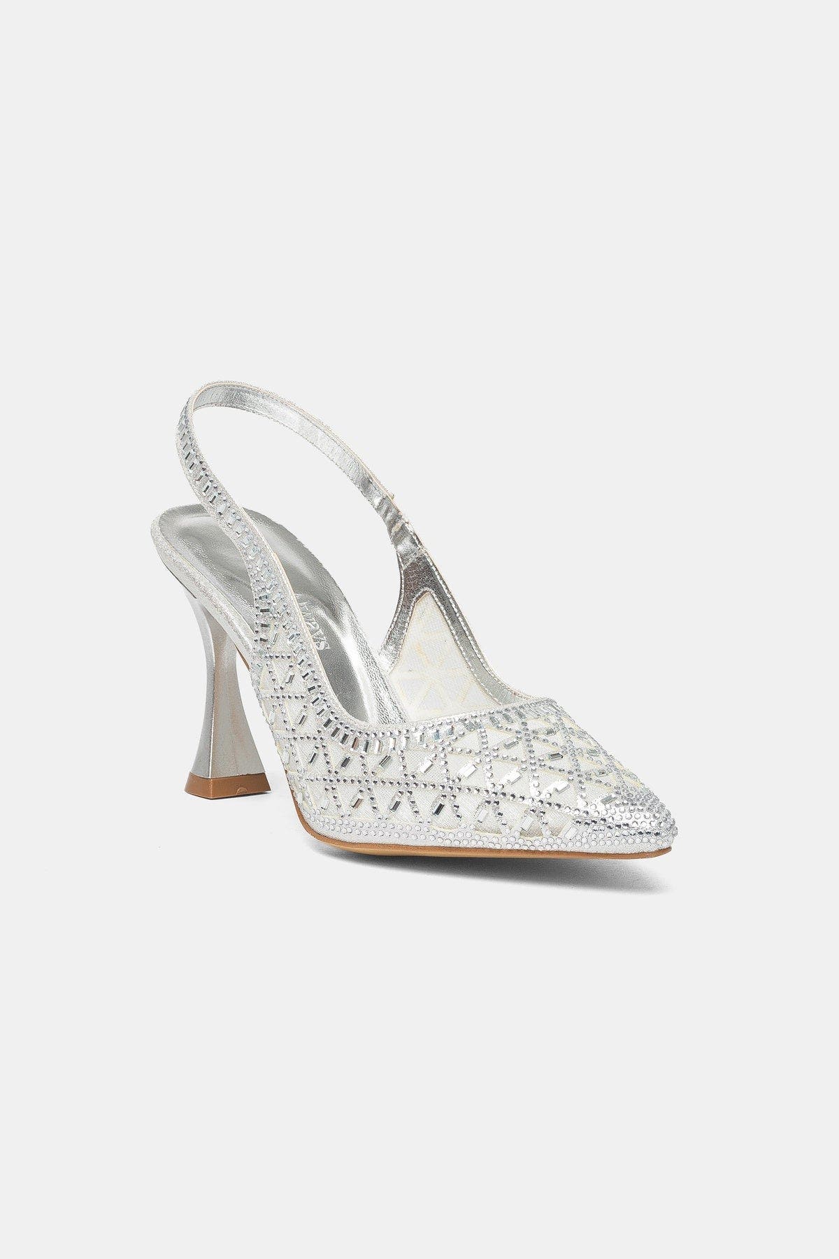 Megan Embellished Stiletto Pump, Main, color, Silver