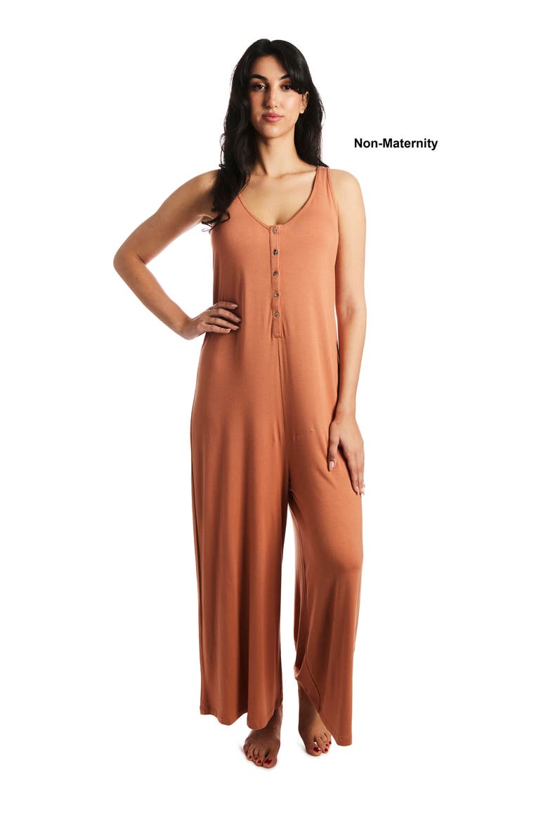 Luana During & After Maternity/Nursing Romper, Alternate, color, SANDSTONE