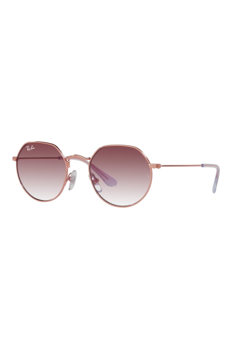 Kids' Jack 47mm Gradient Irregular Sunglasses, Alternate, color, ROSE GOLD