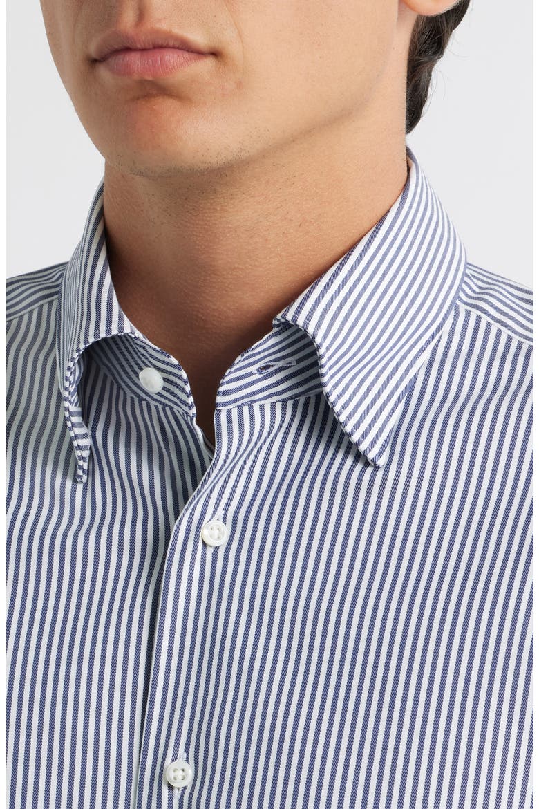 Hays Slim Fit Stripe Stretch Cotton Dress Shirt, Alternate, color, DARK BLUE