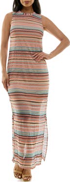 Nina Leonard Sleeveless Knit Maxi Dress