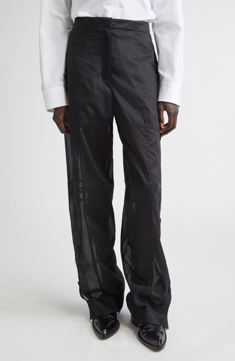 パンツ JIL SANDER Women Straight Pants J01KA0152 J20217001 Black Black Woven straight-leg pants | JIL SANDER | NET-A-PORTER