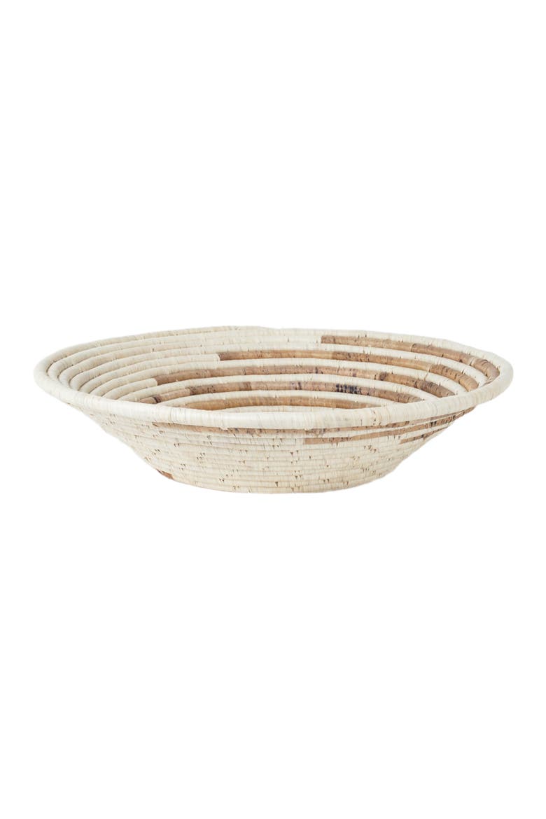 Large Breaking Waves Basket - Banana Fiber, Alternate, color, Brown & Natural Fiber