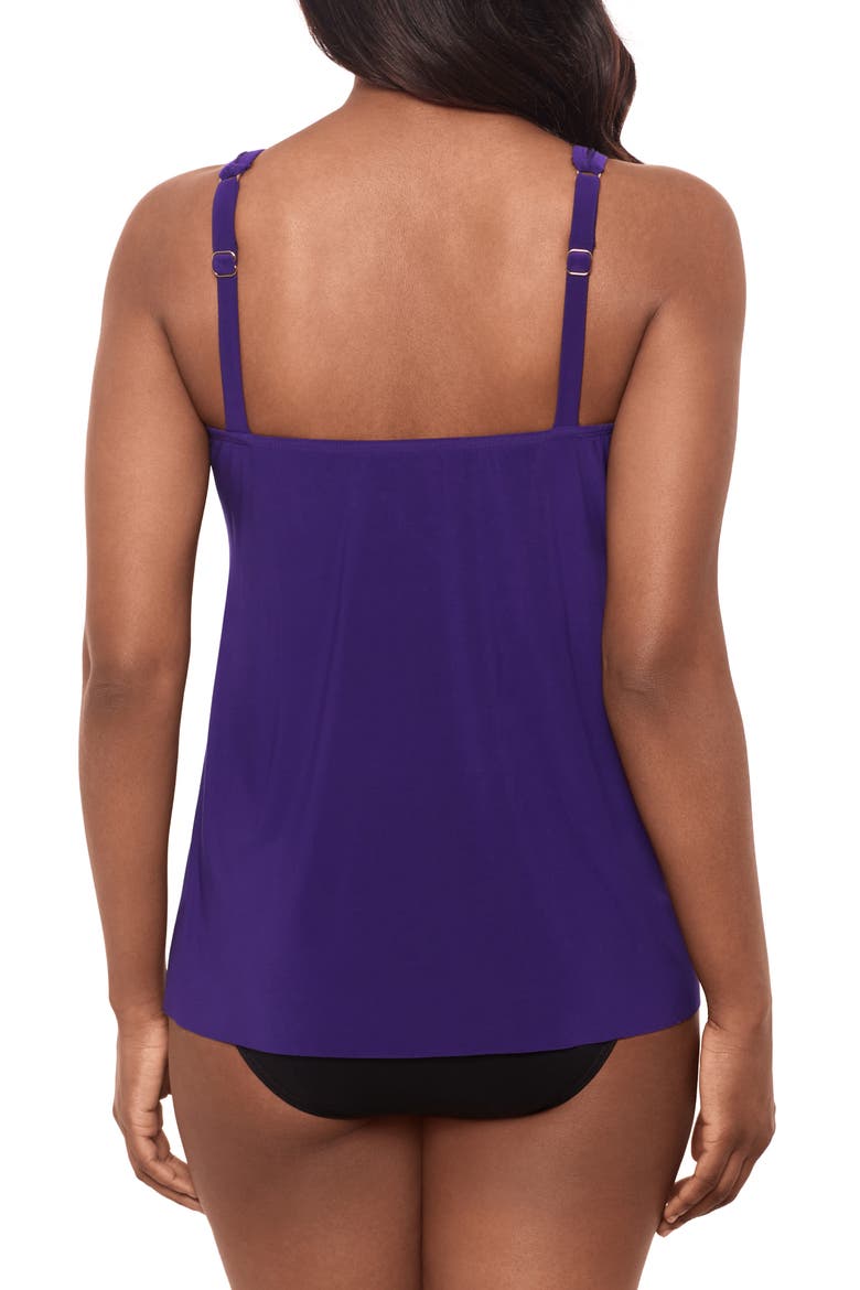 Illusionist Tankini Top, Alternate, color, MULBERRY