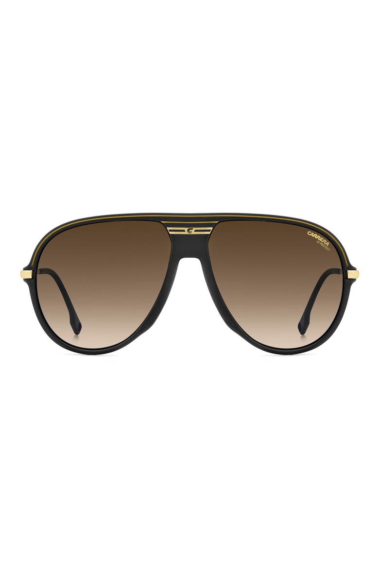 C Sport 61mm Gradient Shield Sunglasses, Main, color, BLACK GOLD/ BLACK BROWN GREEN