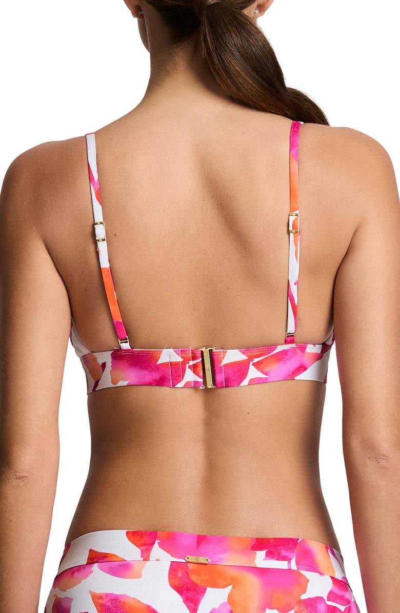Lauren Ralph Lauren Triangle Bikini Top, Alternate, color, Pink/ White Multi