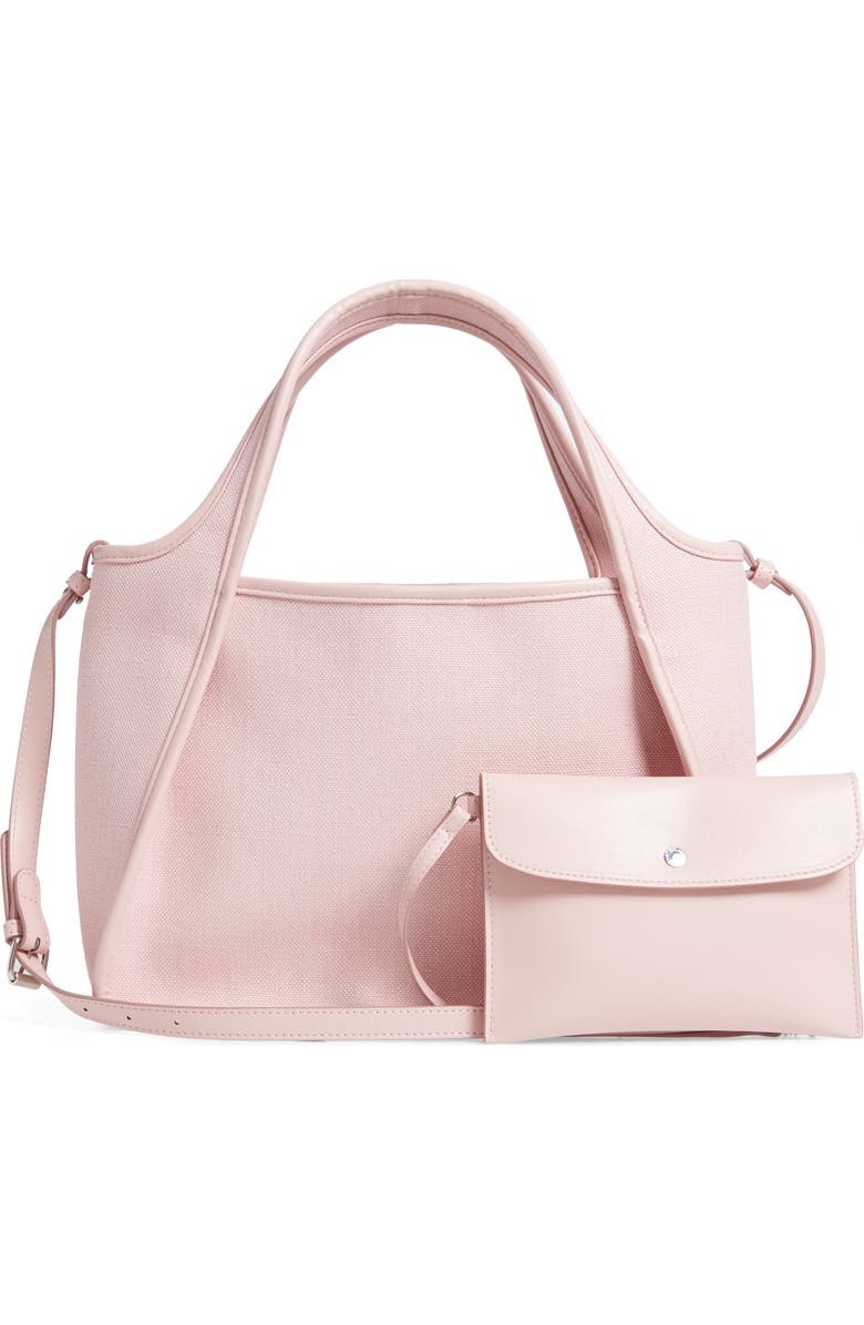 Stella McCartney Eco-Linen Crossbody Tote Bag, Alternate, color,