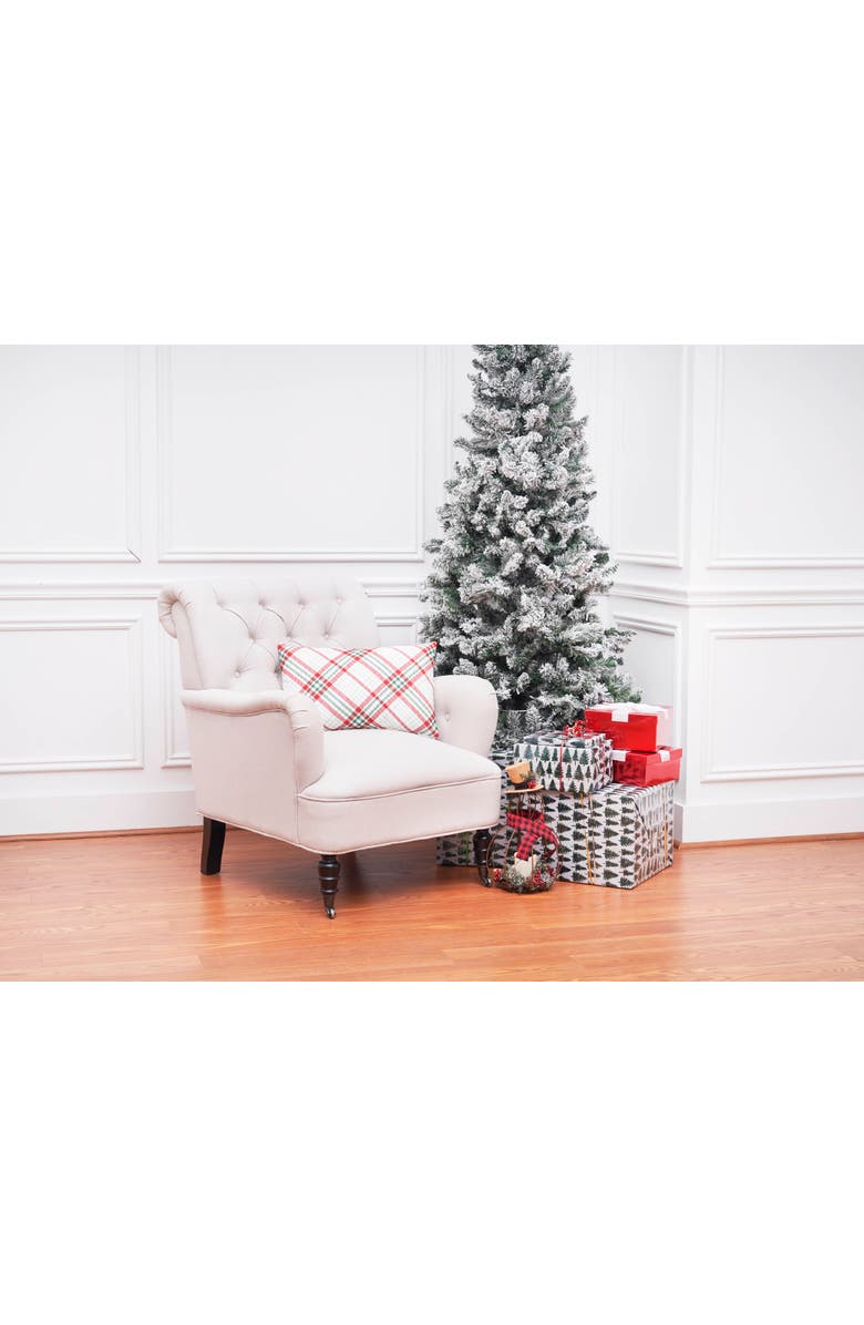 C&F Home Holiday Plaid Christmas Indoor/Outdoor Accent Pillow, 13" x 20", Alternate, color, Red