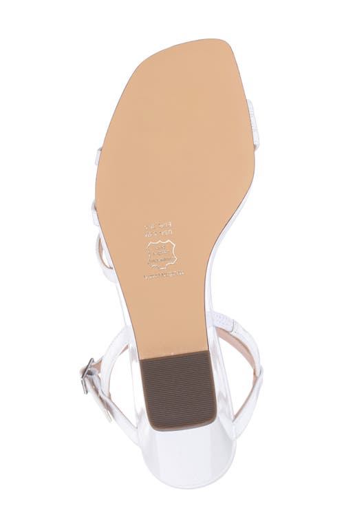 Nina Santana Ankle Strap Wedge Sandal In White