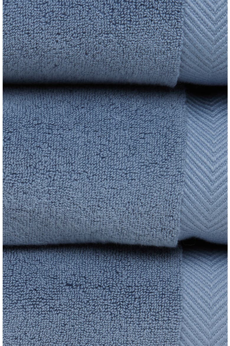 Organic Hydrocotton Set of 4 Bath Towels $140 Value, Alternate, color, BLUE CHIP
